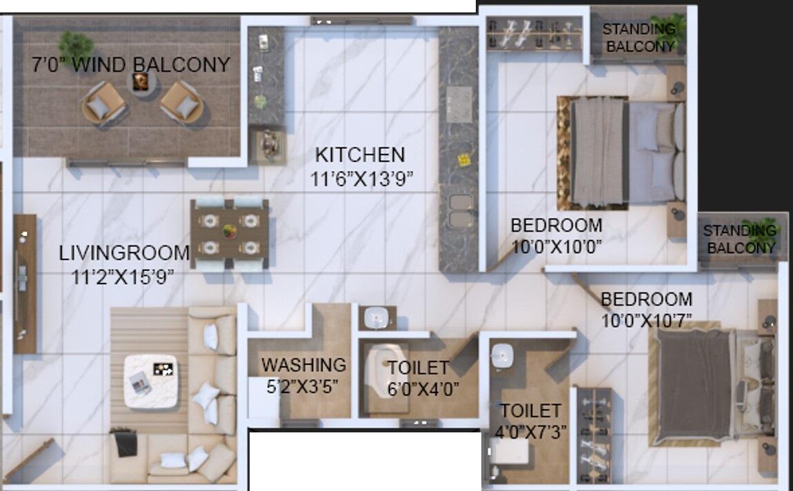 Gajanan Residency Floor plan